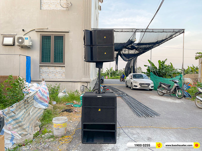 Lắp đặt dàn Line Array Actpro trị giá hơn 100 triệu cho anh Thùy tại Hà Nam (Loa Line Array Active Actpro A2 Suit, Alto TS412)