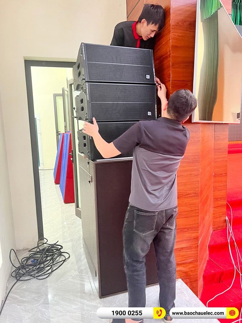 Lắp đặt dàn Line Array cho hội trường trị giá 250 triệu tại Trung tâm Văn hóa Huyện Nam Sách - Hải Dương (Alto SXA30, BLS218+, STD10004, STD180002,…) 