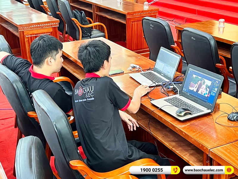 Lắp đặt dàn Line Array cho hội trường trị giá 250 triệu tại Trung tâm Văn hóa Huyện Nam Sách - Hải Dương (Alto SXA30, BLS218+, STD10004, STD180002,…) 
