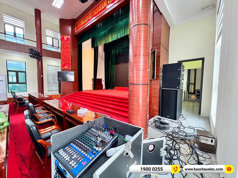 Lắp đặt dàn Line Array cho hội trường trị giá 250 triệu tại Trung tâm Văn hóa Huyện Nam Sách - Hải Dương (Alto SXA30, BLS218+, STD10004, STD180002,…) 