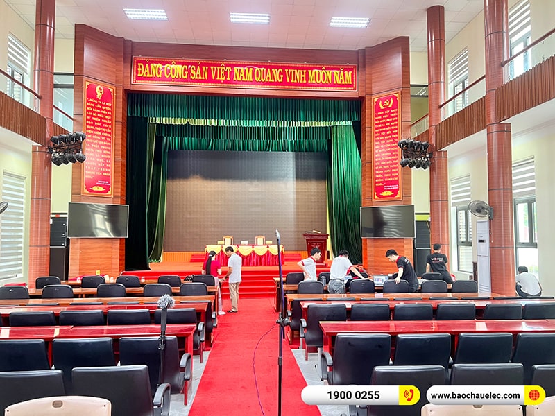 Lắp đặt dàn Line Array cho hội trường trị giá 250 triệu tại Trung tâm Văn hóa Huyện Nam Sách - Hải Dương (Alto SXA30, BLS218+, STD10004, STD180002,…) 