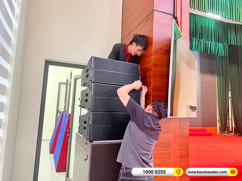 Lắp đặt dàn Line Array cho hội trường trị giá 250 triệu tại Trung tâm Văn hóa Huyện Nam Sách - Hải Dương (Alto SXA30, BLS218+, STD10004, STD180002,…) 