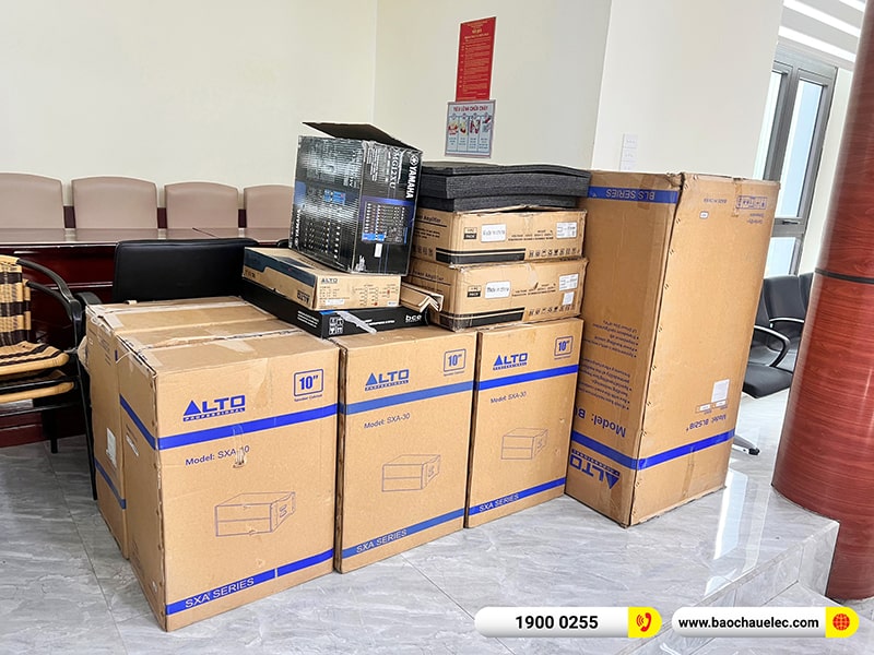 Lắp đặt dàn Line Array cho hội trường trị giá 250 triệu tại Trung tâm Văn hóa Huyện Nam Sách - Hải Dương (Alto SXA30, BLS218+, STD10004, STD180002,…) 