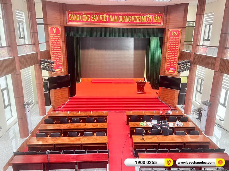 Lắp đặt dàn Line Array cho hội trường trị giá 250 triệu tại Trung tâm Văn hóa Huyện Nam Sách - Hải Dương (Alto SXA30, BLS218+, STD10004, STD180002,…) 