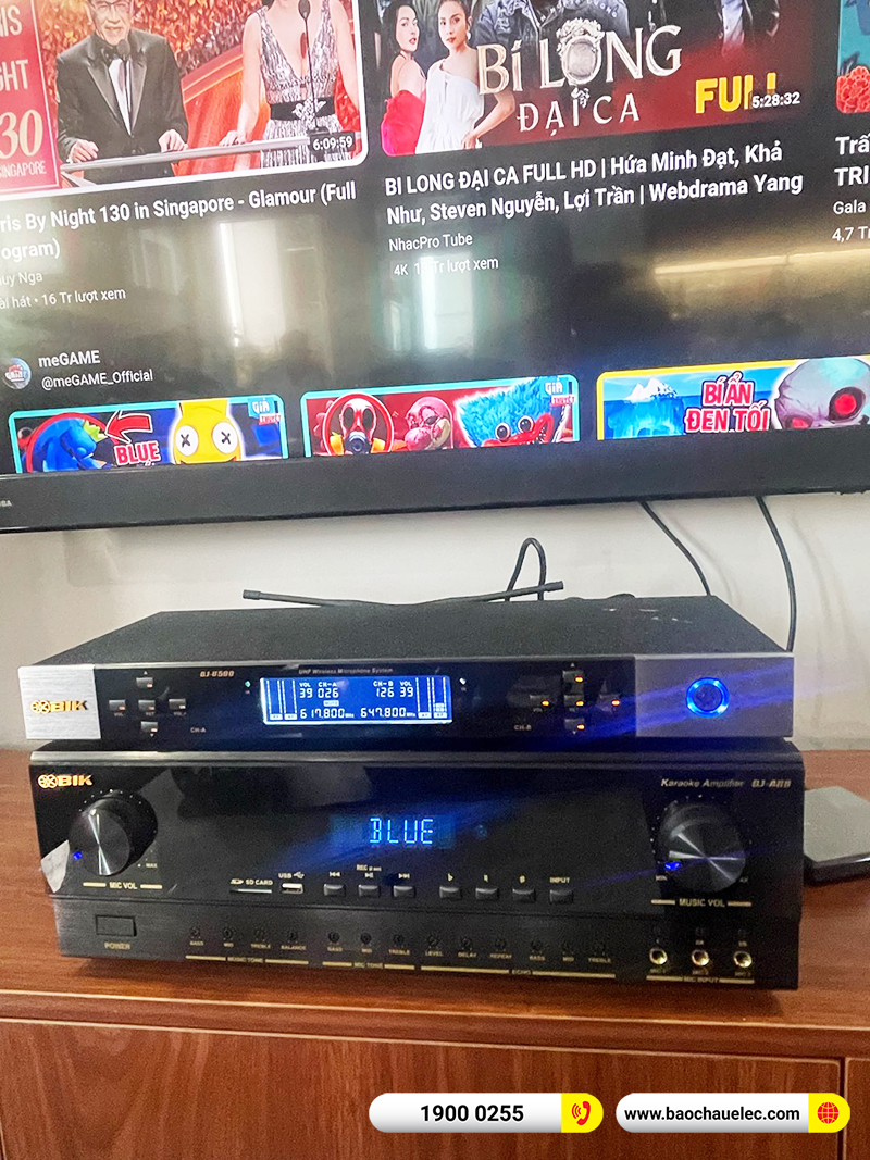 Lắp đặt dàn karaoke trị giá hơn 20 triệu cho chú Đức tại Đà Nẵng (Paramax D88 Limited, BIK BJ-A88, BIK BJ-U500)