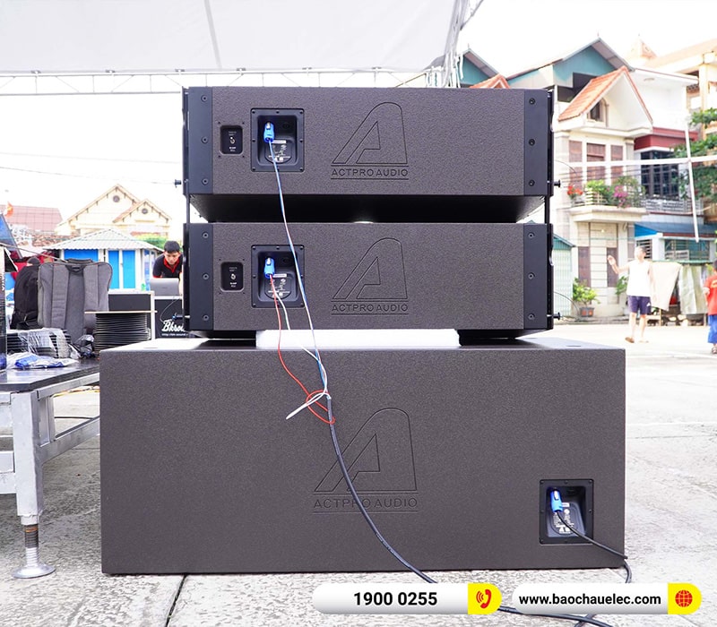 Lắp đặt dàn Line Array Actpro 167tr cho anh Thức tại Hải Dương (Actpro KR212, Actpro KR28, Acrpto QD4.13, Acrpto FP1400, DSP48,…)