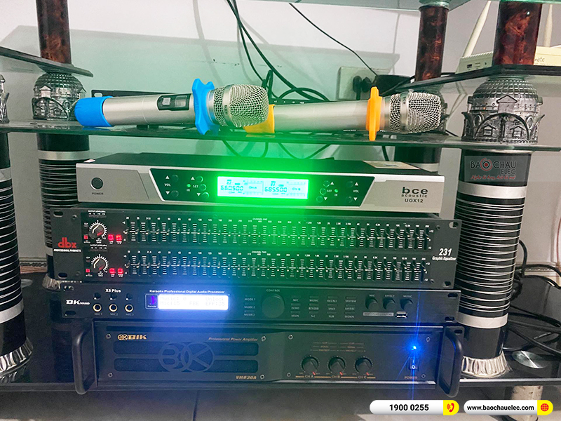 Lắp đặt dàn karaoke trị giá hơn 40 triệu cho anh Đông tại Hải Dương (BIK BSP 410II, VM830A, X5 Plus, BJ-W66 Plus, BCE UGX12)