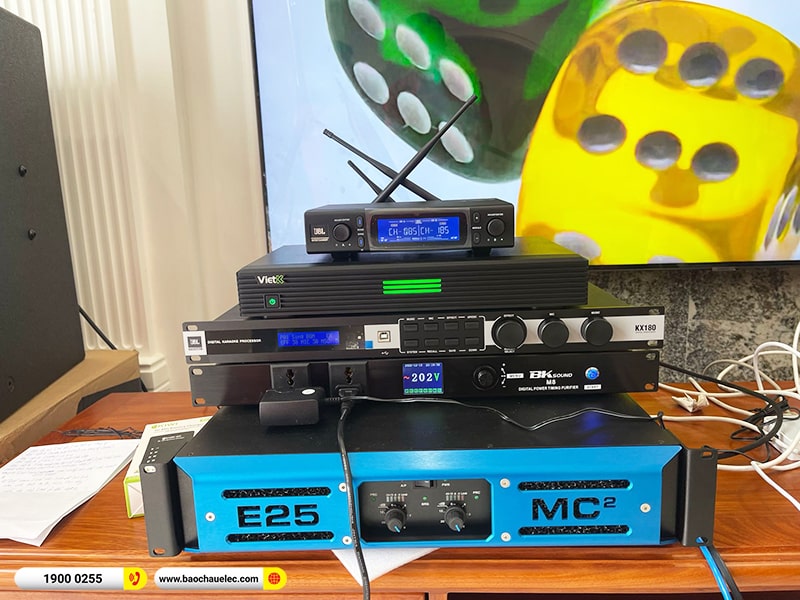 Lắp đặt dàn karaoke trị giá hơn 160 triệu cho anh Hải tại Hải Dương (RCF CMAX 4112, MC2 Audio E25, KX180A, TS315S, VM300, 4K Plus 4K, Màn 22inch)