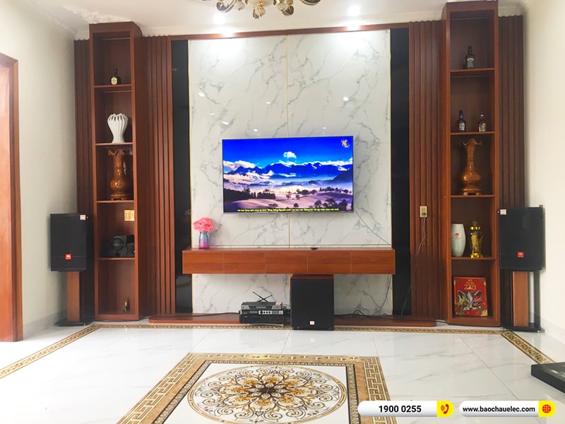 Lắp đặt dàn karaoke trị giá hơn 50 triệu cho anh Thanh tại Hải Dương (JBL CV1270, VM620A, X6 Luxury, BCE UGX12) 
