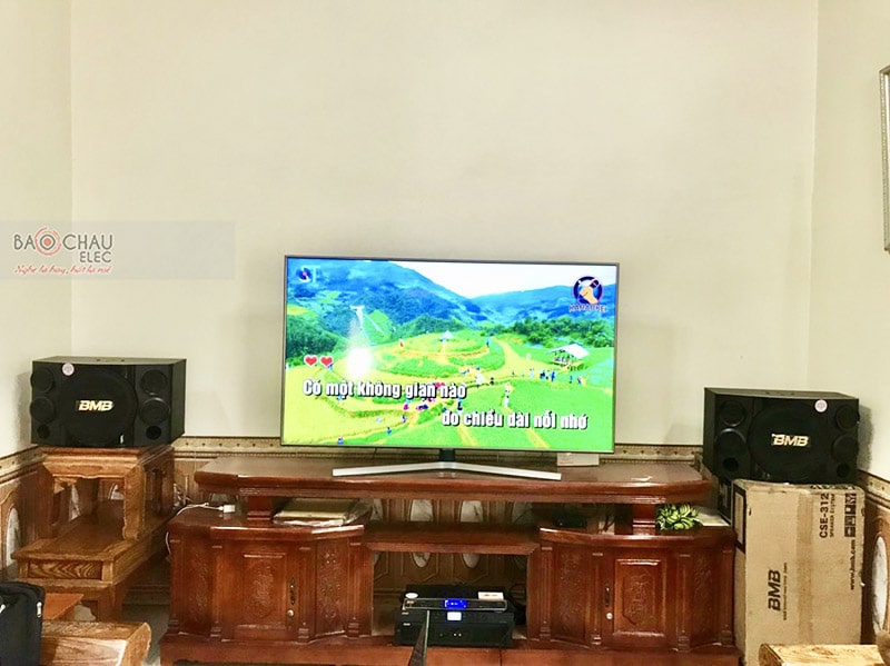 dàn karaoke gia đình lắp cho nhà chị Loan