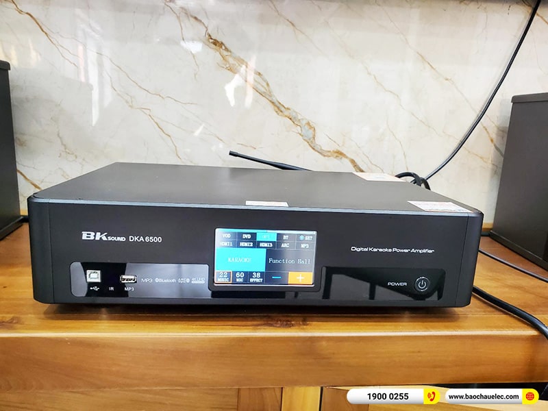 Lắp đặt dàn karaoke JBL hơn 23tr cho khách hàng tại Hải Dương (JBL CV1852T, BKSound DKA 6500, SW512C)