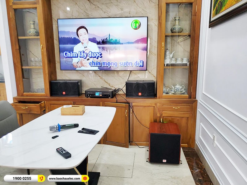 Lắp đặt dàn karaoke JBL hơn 23tr cho khách hàng tại Hải Dương (JBL CV1852T, BKSound DKA 6500, SW512C)
