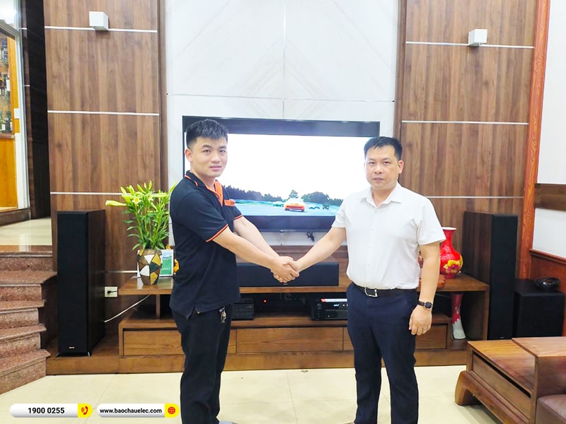 Lắp đặt dàn âm thanh 5.1 xem phim, nghe nhạc trị giá khoảng 80 triệu cho anh Dũng tại Hà Nội (RP-6000 II, RP-502S, RP-504C, SPL100, AVC-X3700H) 