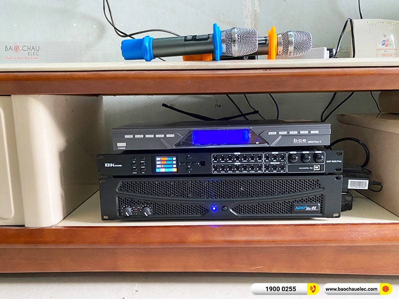 Lắp đặt dàn karaoke trị giá hơn 20 triệu cho anh Giang tại Hải Phòng (Alto AT1000II, APP MZ-46, BKSound DSP-9000 Plus, BCE U900 Plus X)