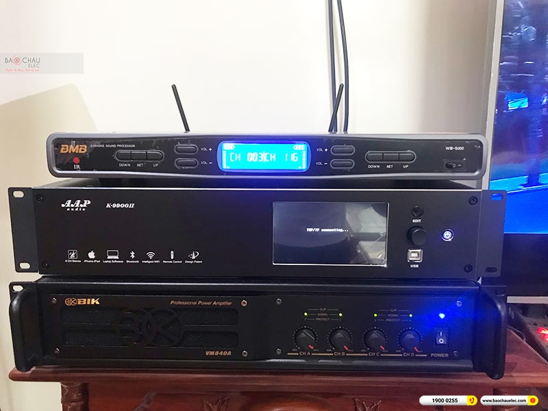 Lắp đặt dàn karaoke trị giá khoảng 120 triệu cho anh Quyền tại Hải Phòng (JBL KP4012 G2, JBL Pasion 10, VM840A, K9900II, JBL Eon 718S, BMB WB-5000) 