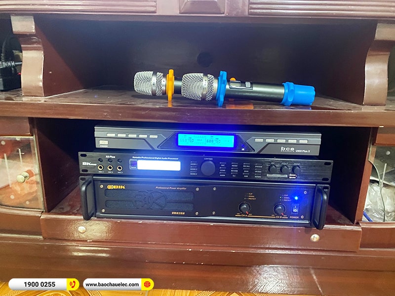 Lắp đặt dàn karaoke trị giá hơn 30 triệu cho anh Tỏa tại Hải Phòng (Denon DP-R212, VM620A, X5 Plus, SW512C, U900 Plus X)