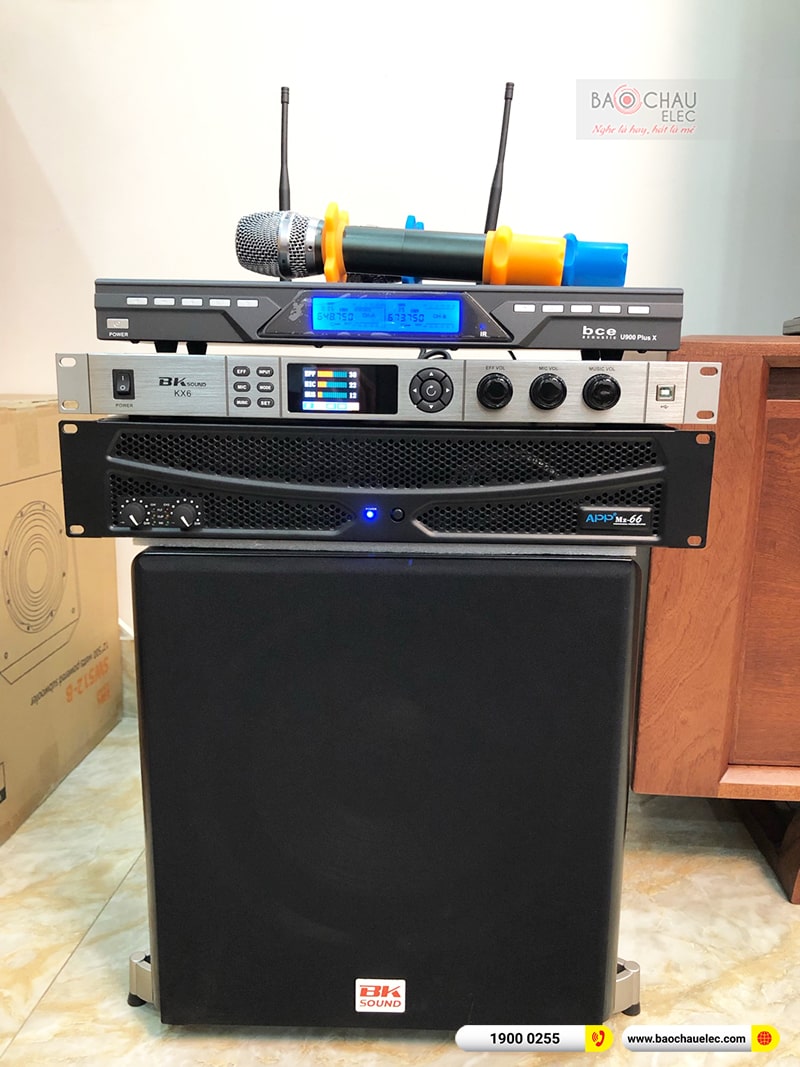 Lắp đặt dàn karaoke trị giá hơn 30 triệu cho chị Thủy tại Hải Phòng (Domus DP6120 Max, APP MZ-66, BKSound KX6, SW512B, U900 Plus X)