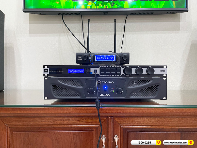 Lắp đặt dàn karaoke trị giá khoảng 80 triệu cho anh Đăng tại Hà Nội (RCF CMAX 4110, Crown Xli2500, JBL KX180A, JBL VM300)