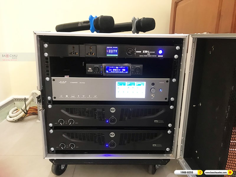 Lắp đặt dàn karaoke trị giá hơn 150 triệu cho chú Út tại Hải Phòng (JBL XS15, RCF IPS 3700, K9900II Luxury, RCF S8015II, VM300, BKSound M8)