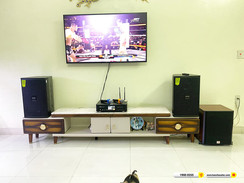 Lắp đặt dàn karaoke Domus hơn 27tr cho anh Thuận ở Hải Phòng (Domus DP6120 MAX, BKSound DKA 8500, BKSound SW612C)