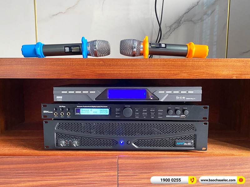 Lắp đặt dàn karaoke trị giá hơn 20 triệu cho anh Việt tại Hải Phòng (Domus DP6100 Max, APP MZ-46, BKSound X5 Plus, U900 Plus X)