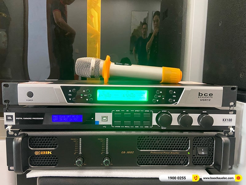 Lắp đặt dàn karaoke BIK hơn 40tr cho anh Dương tại Hải Phòng (BIK BSP 412II, CA-J602, KX180A, SW512B, UGX12)