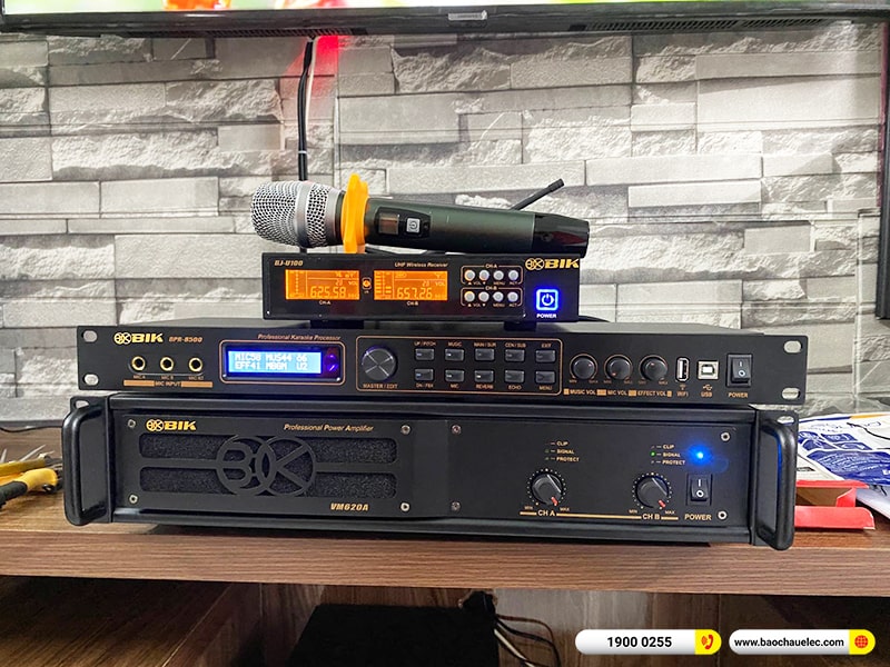 Lắp đặt dàn karaoke trị giá gần 30 triệu cho anh Hiếu tại Hải Phòng (BIK BJ-S768, VM620A, BPR-8500, BJ-U100) 