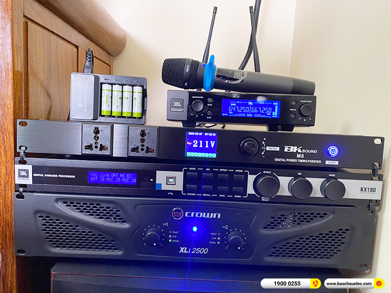 Lắp đặt dàn karaoke trị giá hơn 70 triệu cho anh Quý tại Hải Phòng (JBL MTS12, Crown Xli2500, KX180A, JBL A120P, JBL VM200) 