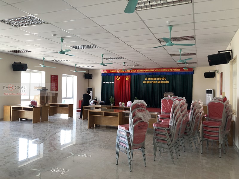Lắp đặt dàn âm thanh hội trường Công An huyện Kiến Thuy - Hải Phòng