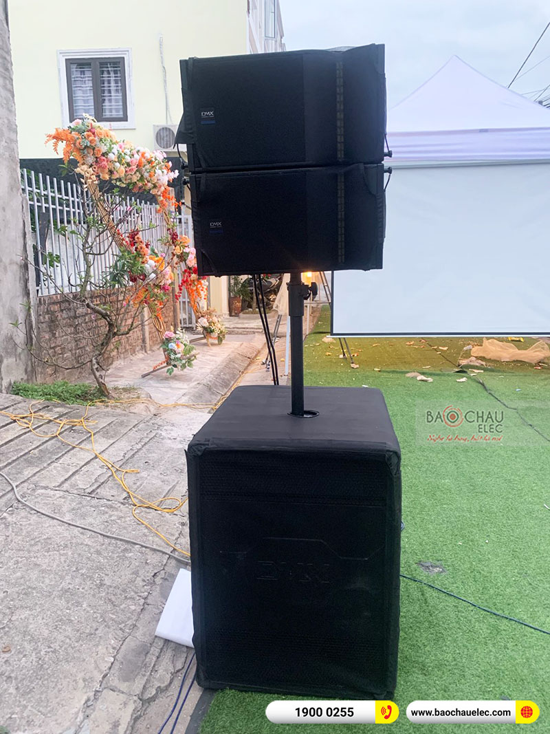 Lắp đặt dàn âm thanh đám cưới line Array DMX tại Hải Phòng 