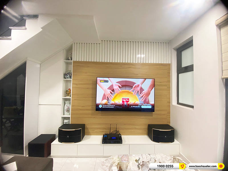 Lắp đặt d&agrave;n karaoke trị gi&aacute; gần 50 triệu cho anh Hưng tại Hải Ph&ograve;ng (JBL Pasion 12, JBL Beyond 3, JBL A100P, JBL VM200) 