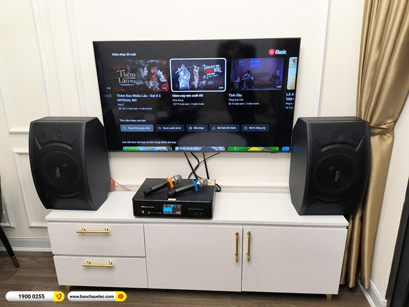 Lắp đặt d&agrave;n karaoke trị gi&aacute; hơn 13 triệu cho anh Mạnh tại H&agrave; Nội (Denon DP-C10, BKSound DKA 5500) 