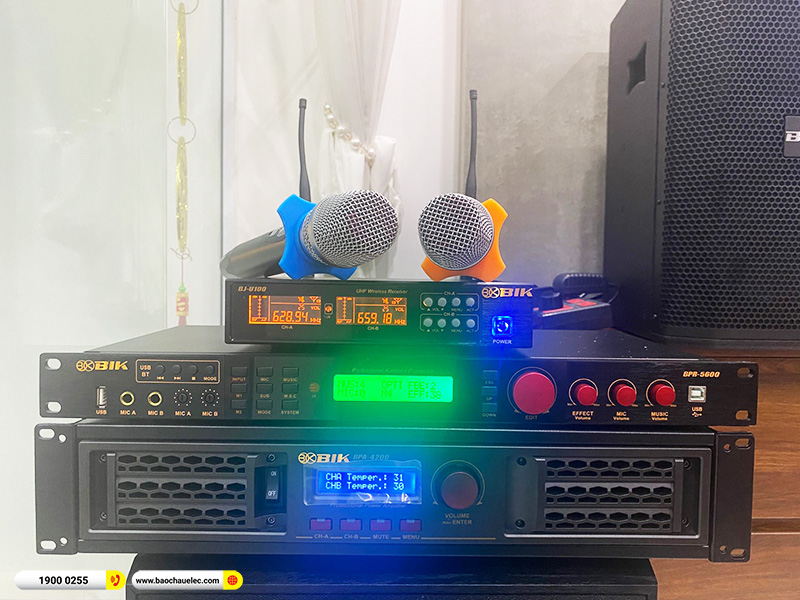 Lắp đặt dàn karaoke trị giá gần 40 triệu cho anh Phong tại Hải Phòng (BIK BSP 410II, BPA-4200, BPR-5600, BJ-W25AV, BJ-U100) 