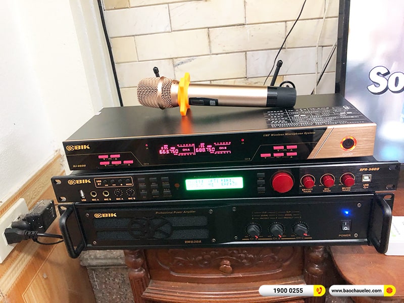 Lắp đặt dàn karaoke trị giá gần 50 triệu cho anh Sỹ tại Hải Phòng (BIK BSP 412II, BIK VM630A, BIK BPR-5600, BJ-W66 Plus, BIK BJ-U600)