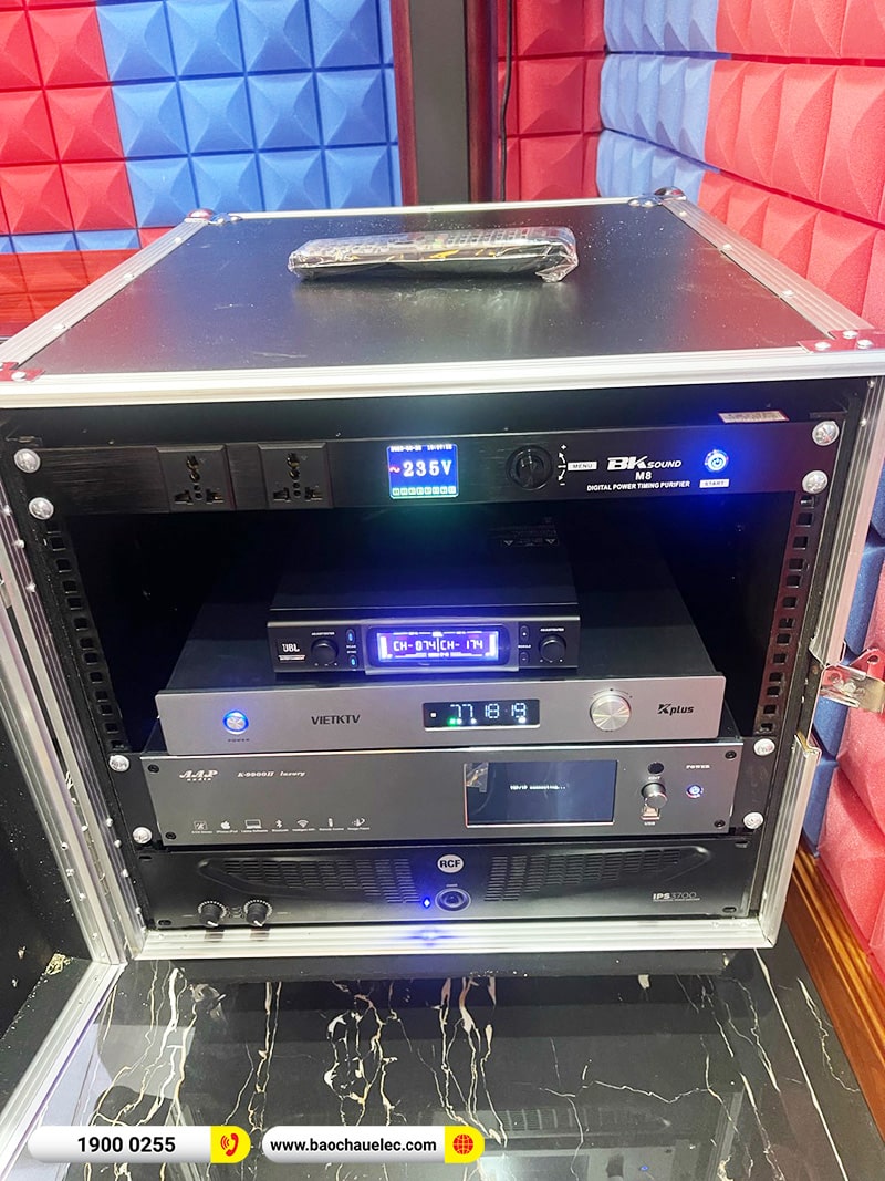 Lắp đặt dàn karaoke trị giá hơn 120 triệu cho chị Hiếu tại Hải Phòng (JBL XS15, IPS 3700, K9900II Luxury, SW815, VM300, K-Plus 6T, Màn 22 inch,…) 