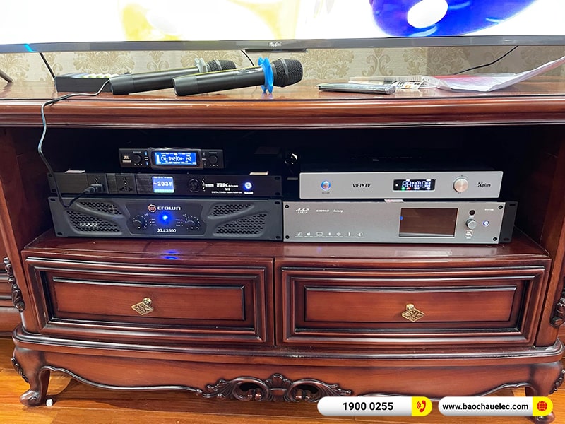 Lắp đặt dàn karaoke trị giá hơn 100 triệu cho chị Hiếu tại Hải Phòng (JBl XS15, Crown Xli3500, K9900II Luxury, SW815, VM300,…) 