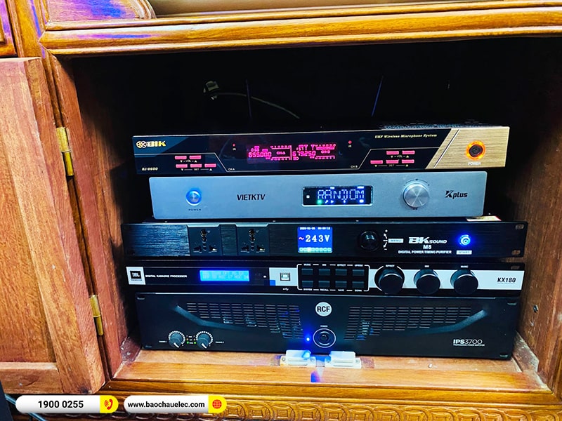 Lắp đặt dàn karaoke trị giá hơn 120 triệu cho chị Thủy tại Hải Phòng (RCF CMAX 4112, IPS 3700, KX180A, A120P, K-Plus 4T, Màn 22inch) 