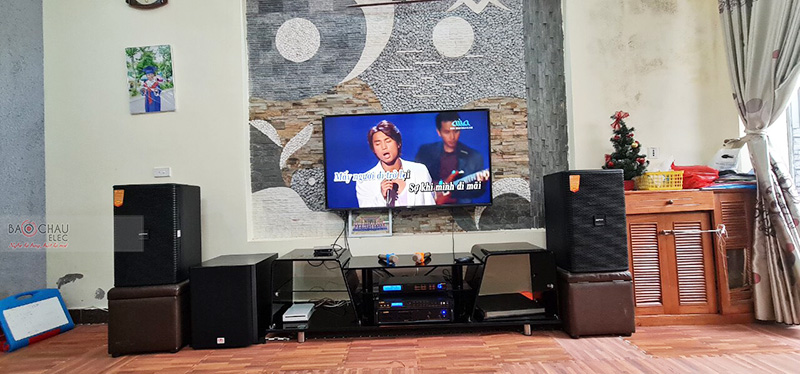 Lắp đặt dàn karaoke gia đình anh Ngạn tại Hải Phòng (Domus DP612S, VM820A, BPR-8500, SW612B, BJ-U550)