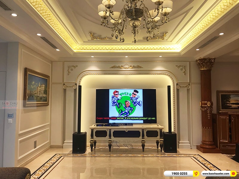 Lắp đặt dàn karaoke, loa JBL di động trị giá khoảng 100 triệu cho chị Hà tại Hải Phòng