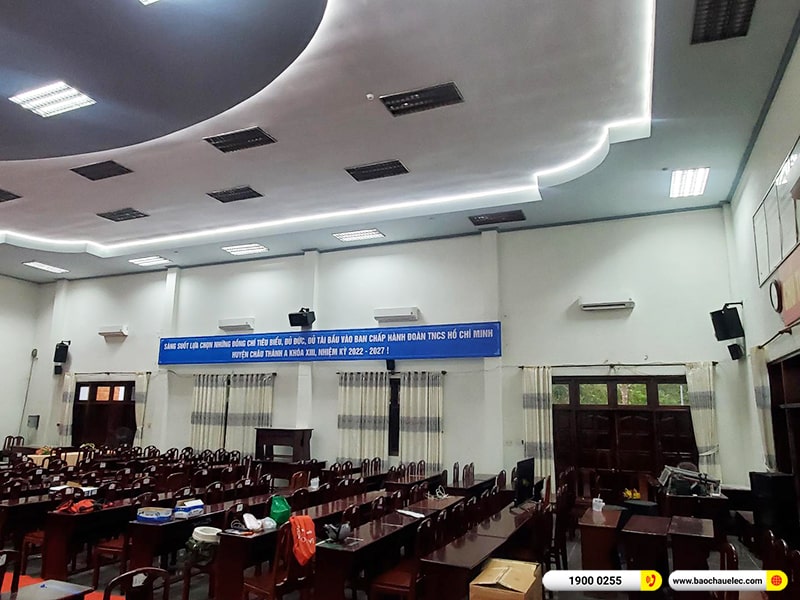 Lắp đặt d&agrave;n &acirc;m thanh hội trường cho UBND Huyện Ch&acirc;u Th&agrave;nh A tại Hậu Giang