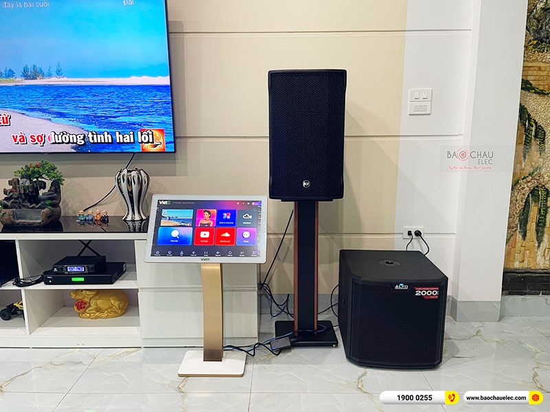 Lắp đặt d&agrave;n karaoke trị gi&aacute; gần 120 triệu cho chị Phượng tại H&ograve;a B&igrave;nh (RCF CMAX 4112, Crown T7, KX180A, TS312S, JBL VM300, 4K Plus 4TB, M&agrave;n 22inch) 