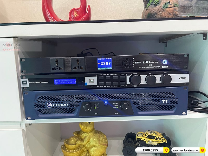 Lắp đặt d&agrave;n karaoke trị gi&aacute; gần 120 triệu cho chị Phượng tại H&ograve;a B&igrave;nh (RCF CMAX 4112, Crown T7, KX180A, TS312S, JBL VM300, 4K Plus 4TB, M&agrave;n 22inch) 