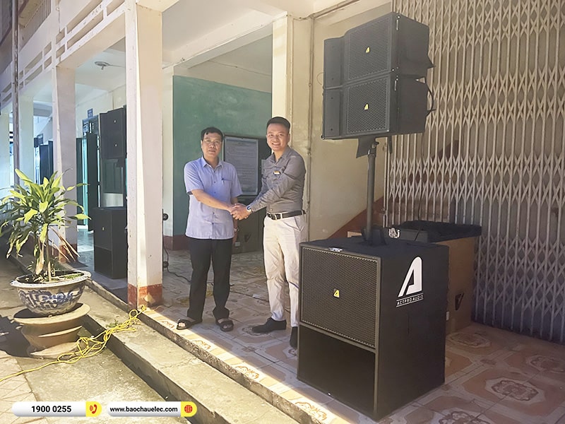 Lắp đặt dàn Line Array Actpro sự kiện hơn 112tr cho Trường THPT Lạc Sơn tại Hòa Bình (Actpro A2 Suit Neo, KP500, TS-18A8000,…) 
