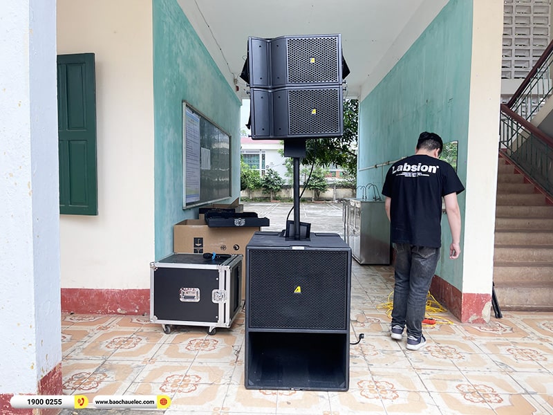 Lắp đặt dàn Line Array Actpro sự kiện hơn 112tr cho Trường THPT Lạc Sơn tại Hòa Bình (Actpro A2 Suit Neo, KP500, TS-18A8000,…) 