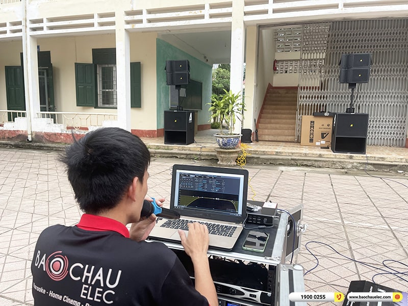 Lắp đặt dàn Line Array Actpro sự kiện hơn 112tr cho Trường THPT Lạc Sơn tại Hòa Bình (Actpro A2 Suit Neo, KP500, TS-18A8000,…) 