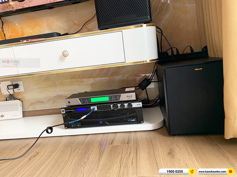 Lắp đặt dàn karaoke trị giá khoảng 70 triệu cho anh Chiến tại Hưng Yên (JBL KP4010 G2, APP MZ-86, KX180A, Klipsch R100SW, UGX12) 
