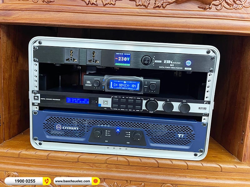 Lắp đặt dàn karaoke trị giá khoảng 90 triệu cho anh Điệp tại Hưng Yên (JBL KP4012 G2, Crown T7, KX180A, HTS12, JBL VM300) 