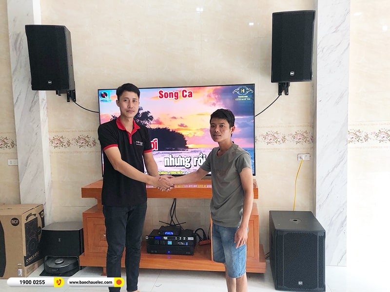Lắp đặt dàn karaoke RCF hơn 130tr cho anh Thuật tại Hưng Yên (RCF CMAX 4112, IPS 2.5K, KX180A, 705AS II, VM300,…) 