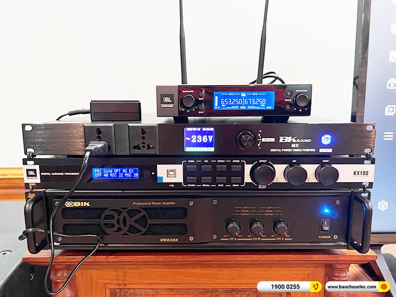 Lắp đặt dàn karaoke trị giá hơn 70 triệu cho anh Tùng tại Hưng Yên (JBL XS15, VM830A, KX180A, BJ-W88 Plus, VM200, BKSound M8)
