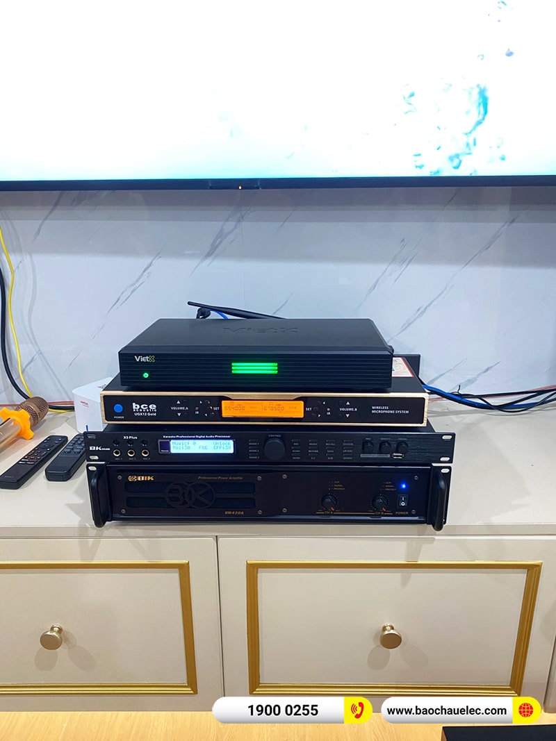 Lắp đặt dàn karaoke trị giá hơn 50 triệu cho chị Liên tại Hưng Yên (Denon DN510, VM420A, X5 Plus, JBL A100P, UGX12 Gold, 4K Plus 4TB, Màn 22inch)
